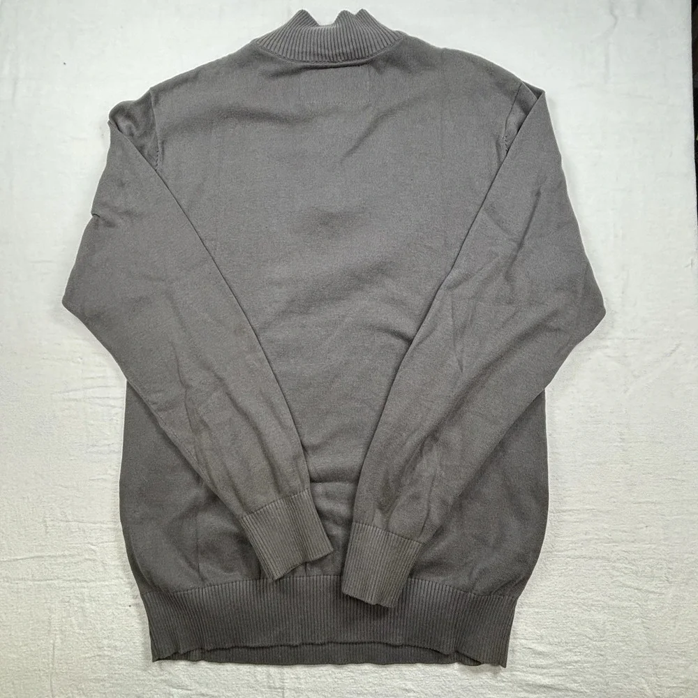 Carbon Men's Quarter Zip Argyle 100% Cotton Sweater‎ Size XL